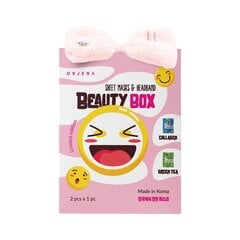 Orjena - Beauty Box Sheet Masks &amp; Headband - 2 kpl lakananaamioita ja pääpanta - 2 kpl lakananaamioita ja pääpanta hinta ja tiedot | Kasvonaamiot ja silmänalusaamiot | hobbyhall.fi