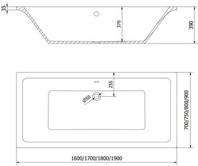 Kylpyamme Mexen Cube paneeleilla ja lasiseinällä, 180x80 cm + 120 cm hinta ja tiedot | Kylpyammeet | hobbyhall.fi