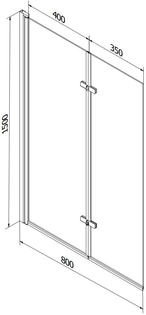 Kylpyamme Mexen Cube paneeleilla ja lasiseinällä, 170x80 cm + 80 cm (II) hinta ja tiedot | Kylpyammeet | hobbyhall.fi