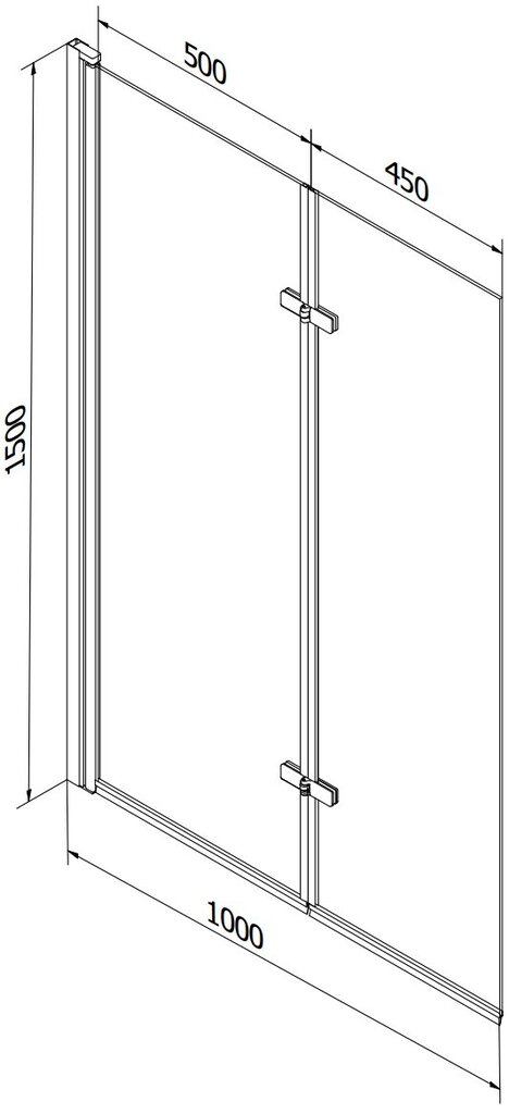 Kylpyamme Mexen Cube paneeleilla ja lasiseinällä, 170x80 cm + 100 cm (II) hinta ja tiedot | Kylpyammeet | hobbyhall.fi