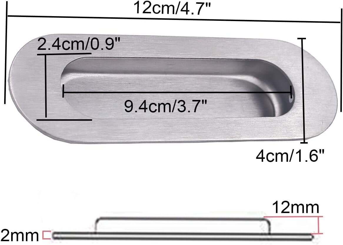 NewZC Ovenkahvat, hopea , 2 kpl, 12 x 4 cm hinta ja tiedot | Kahvat huonekaluihin | hobbyhall.fi