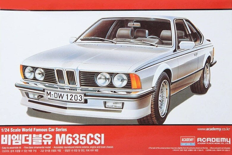 Liimattava malli Academy 15102 BMW M635 CSI 1/24 hinta ja tiedot | Koottavat pienoismallit | hobbyhall.fi