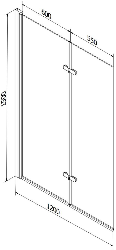 Kylpyamme Mexen Cubik paneeleilla ja lasiseinällä, 160x70 cm + 120 cm (II) hinta ja tiedot | Kylpyammeet | hobbyhall.fi