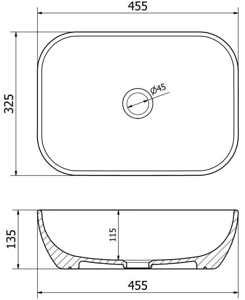 Pesuallas Mexen Rita Black Matt/Silver Lines hinta ja tiedot | Pesualtaat | hobbyhall.fi