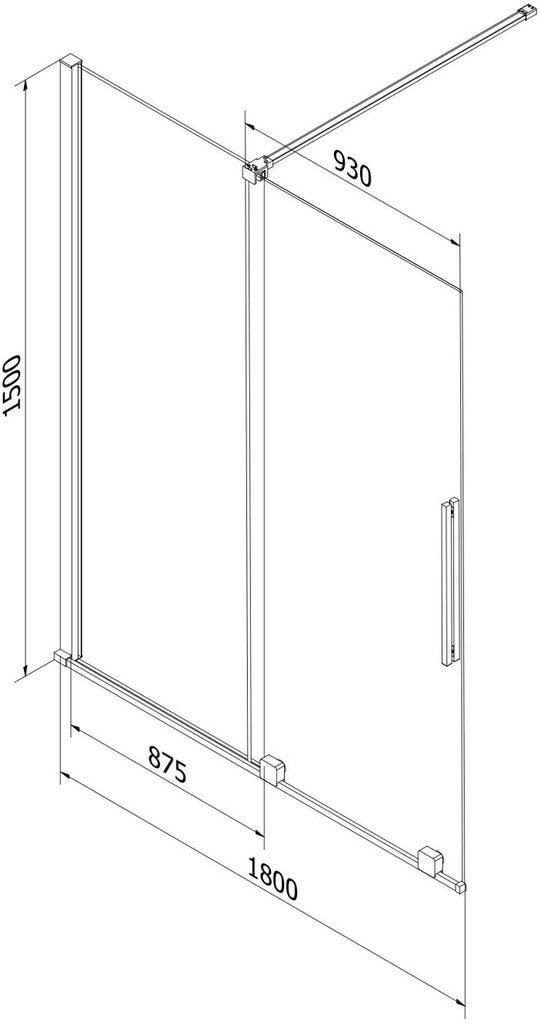 Kylpyseinä Mexen Velar II, kultainen, 180x150 cm hinta ja tiedot | Kylpyhuonetarvikkeet | hobbyhall.fi