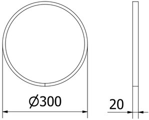 Kylpyhuonepeili Mexen Loft Round, 30 cm, valkoinen hinta ja tiedot | Kylpyhuonepeilit | hobbyhall.fi