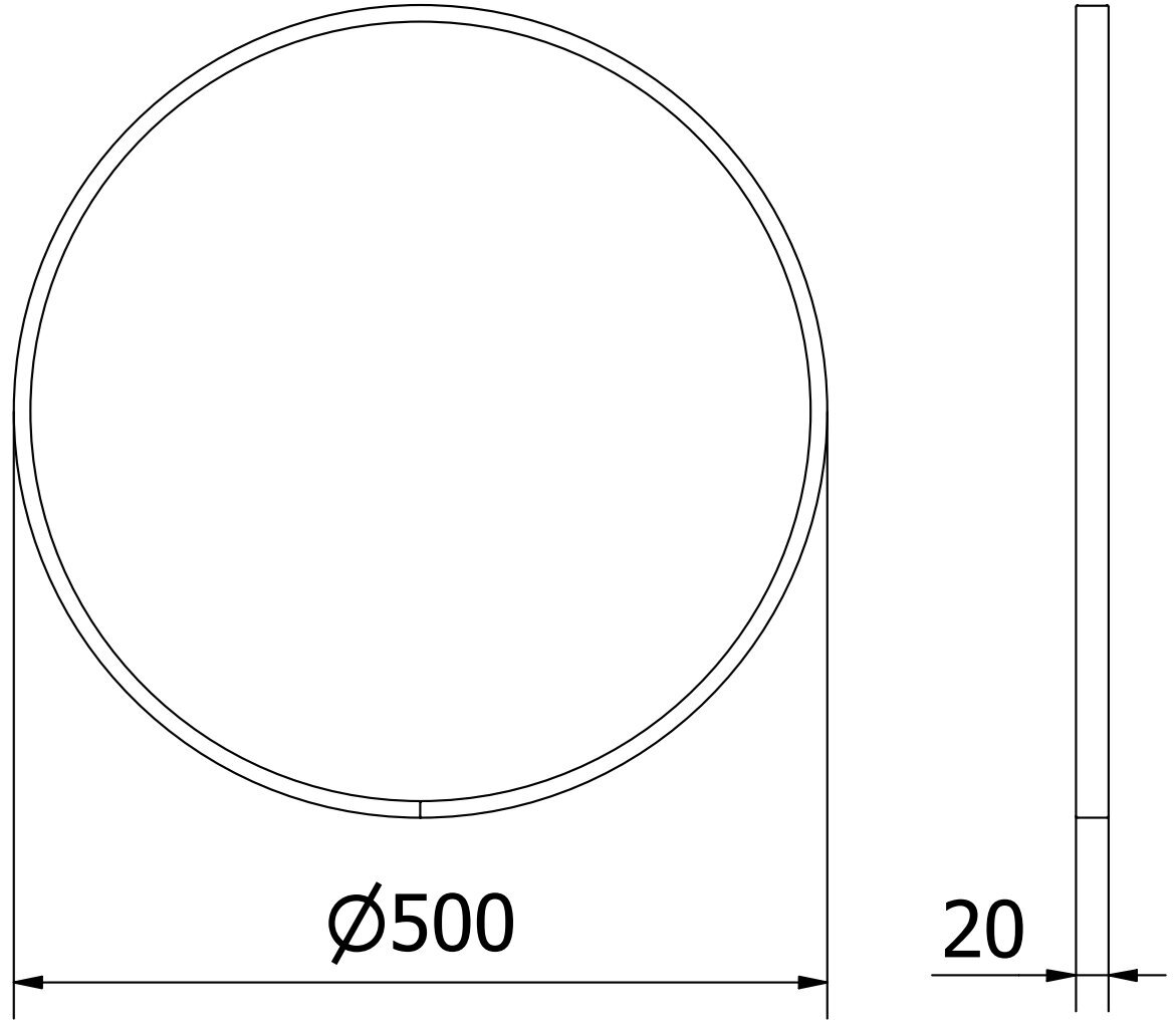 Kylpyhuonepeili Mexen Loft Round, 50 cm, valkoinen hinta ja tiedot | Kylpyhuonepeilit | hobbyhall.fi