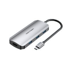 Sovitin VENTION TOF 6in1 Type-C Sisään 3USB3.0 PD100W HDMI Type-C för HUAWEI Mate40/P50 Samsung S20 hinta ja tiedot | Adapterit | hobbyhall.fi