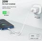 iPhone nopea laturi USB-C virtalähde 20W + 2m kaapeli valkoinen hinta ja tiedot | Puhelimen laturit | hobbyhall.fi