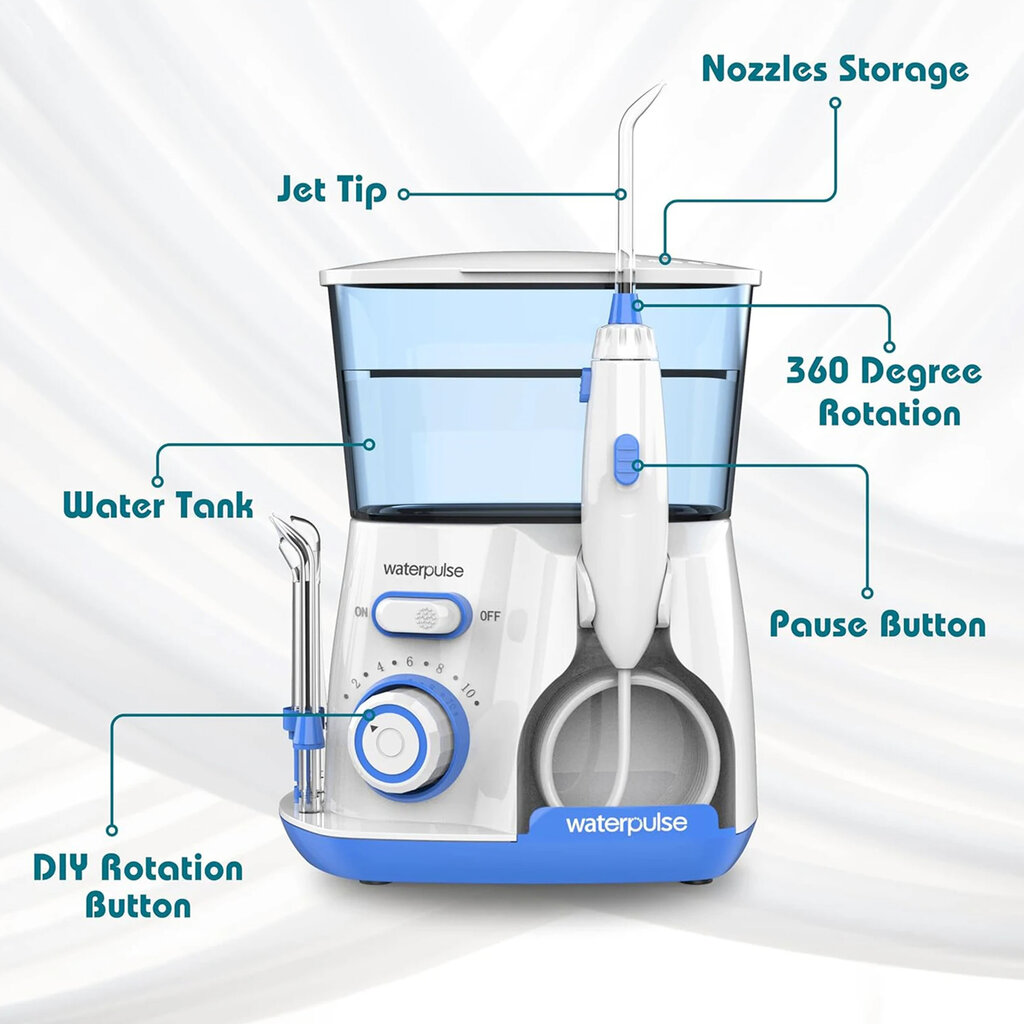 Suuhuuhtelulaite 5 vaihdettavalla kärjellä LIVMAN WaterPulse V300 hinta ja tiedot | Hammasvälisuihkut | hobbyhall.fi