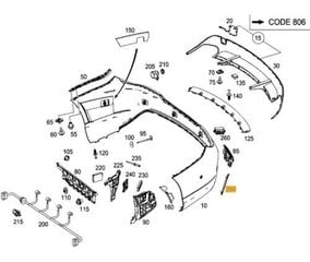 Mercedes Benz CLA Class W117 AMG takasivukansi säleikkö vasen, alkuperäinen hinta ja tiedot | Lisätarvikkeet autoiluun | hobbyhall.fi