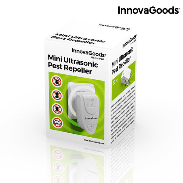 InnovaGoods Mini Ultrasonic jyrsijä- ja hyönteiskarkotin hinta ja tiedot | Jyrsijöiden ja myyrien torjunta | hobbyhall.fi