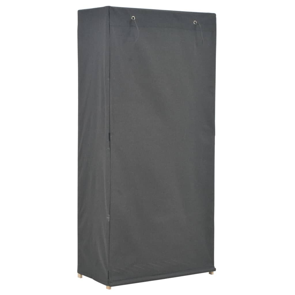 vidaXL Vaatekaappi harmaa 79x40x170 cm kangas hinta ja tiedot | Kaapit | hobbyhall.fi