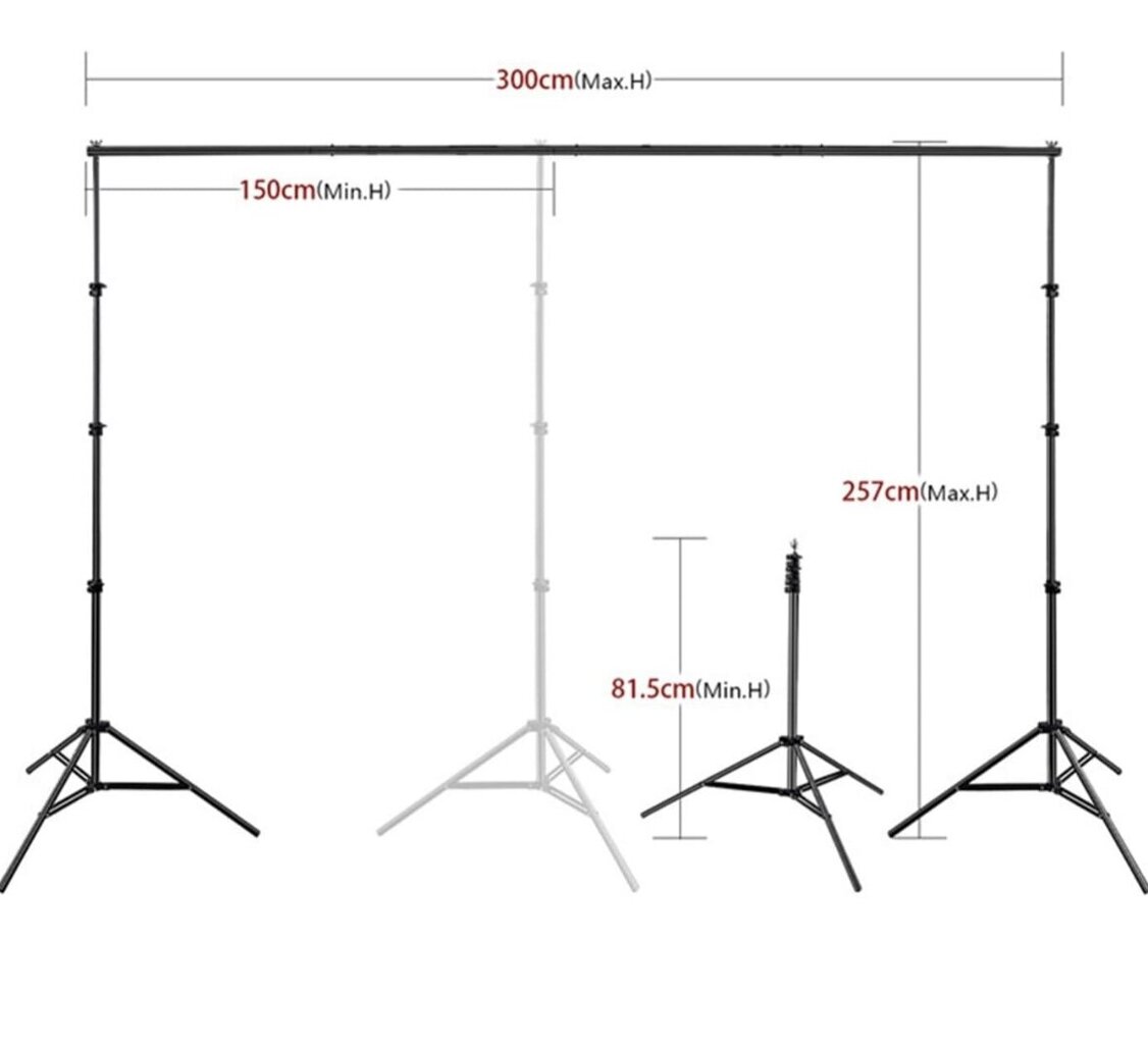 2,6*3 m taustatelineet hinta ja tiedot | Kamerajalustat | hobbyhall.fi