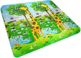 Kaksipuolinen harjoitusmatto Zoo 200x180 cm 0kk+ hinta ja tiedot | Leikkimatot | hobbyhall.fi