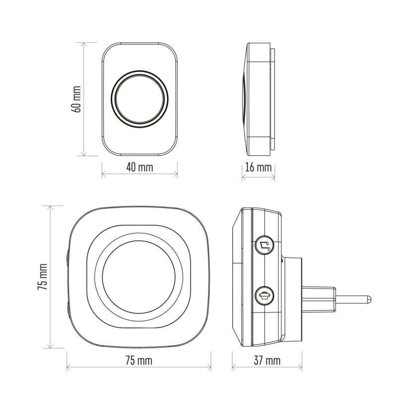 Langaton ovikello 220V P5733 hinta ja tiedot | Ovikellot | hobbyhall.fi