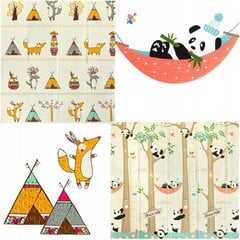 Kaksipuolinen taittomatto 4Fizjo Panda, 180x200 cm hinta ja tiedot | Leikkimatot | hobbyhall.fi