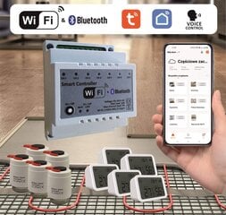 Lattialämmityksen säädin Smart Track Tunya Wifi, 5 piiriä hinta ja tiedot | Lattialämmitys | hobbyhall.fi