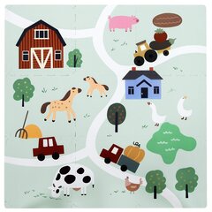 Matto-palapeli Humbi Farm, 90x90 cm, 9 d. hinta ja tiedot | Leikkimatot | hobbyhall.fi