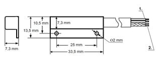 Magneettinen kosketin Satel S-1-BR hinta ja tiedot | Liiketunnistimet, anturit ja sensorit | hobbyhall.fi