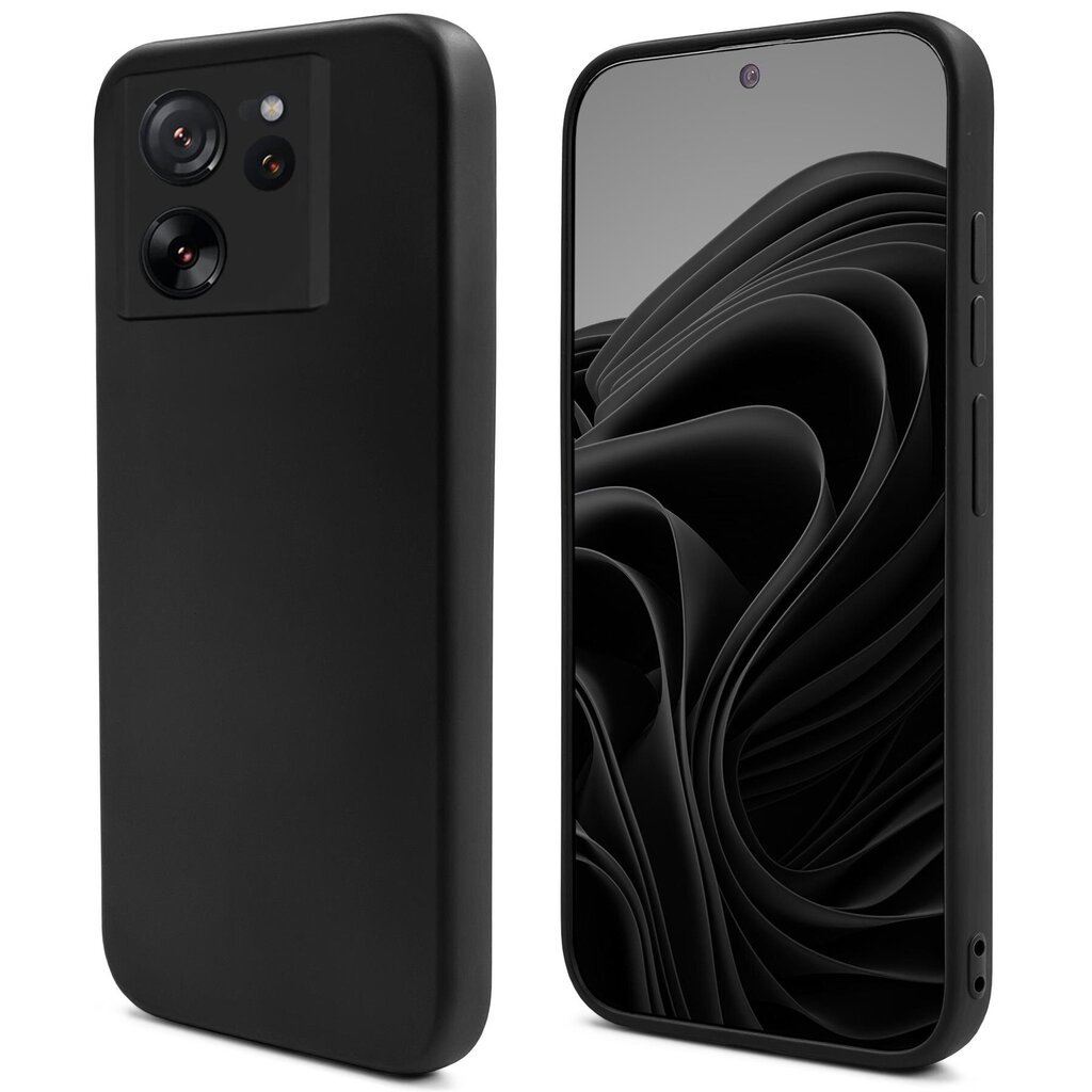 Moozy Lifestyle suojakuori Xiaomi 13T, Xiaomi 13T Pro silikonikotelo mikrokuituvuorella, Musta hinta ja tiedot | Puhelimen kuoret ja kotelot | hobbyhall.fi