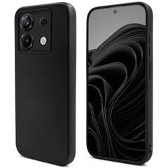 Moozy Lifestyle suojakuori Xiaomi Redmi Note 13 Pro 5G, Xiaomi Poco X6 silikonikotelo mikrokuituvuorella, Musta hinta ja tiedot | Puhelimen kuoret ja kotelot | hobbyhall.fi