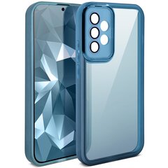 Moozy LumiCase Samsung Galaxy A52 4G, Samsung Galaxy A52 5G, Samsung Galaxy A52s 5G läpinäkyvä puhelinkuori, kotelo suojalla kameran linssille, Sininen hinta ja tiedot | Puhelimen kuoret ja kotelot | hobbyhall.fi