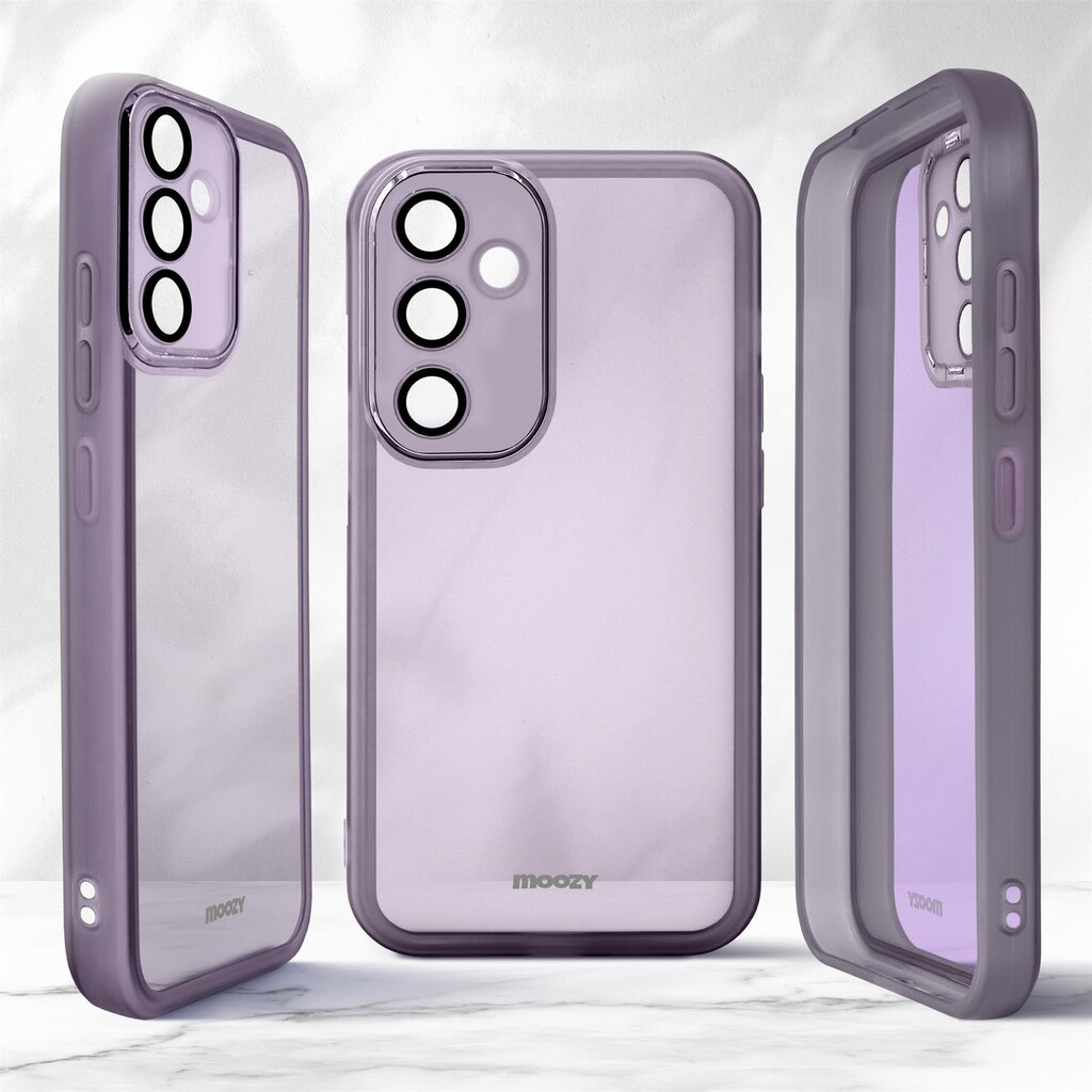 Moozy LumiCase Samsung Galaxy A54 5G läpinäkyvä puhelinkuori, kotelo suojalla kameran linssille, Violetti hinta ja tiedot | Puhelimen kuoret ja kotelot | hobbyhall.fi