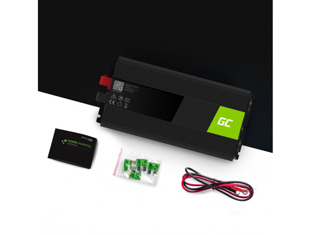 Green Cell Power Inverter 12V hinta ja tiedot | Muuntimet ja invertterit | hobbyhall.fi