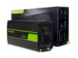 Green Cell Power Invertteri 12V - 230V 500W/1000W modifioitu siniaalto hinta ja tiedot | Muuntimet ja invertterit | hobbyhall.fi