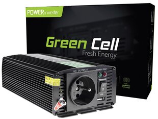 Green Cell Power Invertteri 24 V - 230 V 500 W/1000 W modifioitu siniaalto hinta ja tiedot | Muuntimet ja invertterit | hobbyhall.fi