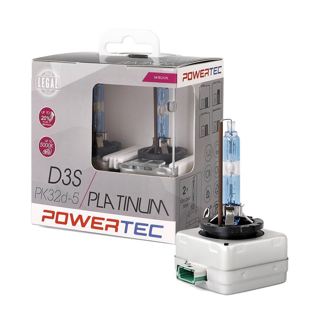 Auton ksenonpolttimo M-Tech Powertec Platinum D3S hinta ja tiedot | Polttimot | hobbyhall.fi