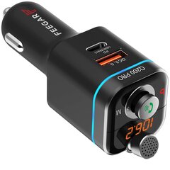 Feegar Q200 PRO FM-modulaattori Bluetooth 5.0 lähetin BT QC 3.0 PD microSD MP3 USB-C 12-24V laturi 42W HD mikrofoni hinta ja tiedot | Feegar Autotuotteet | hobbyhall.fi