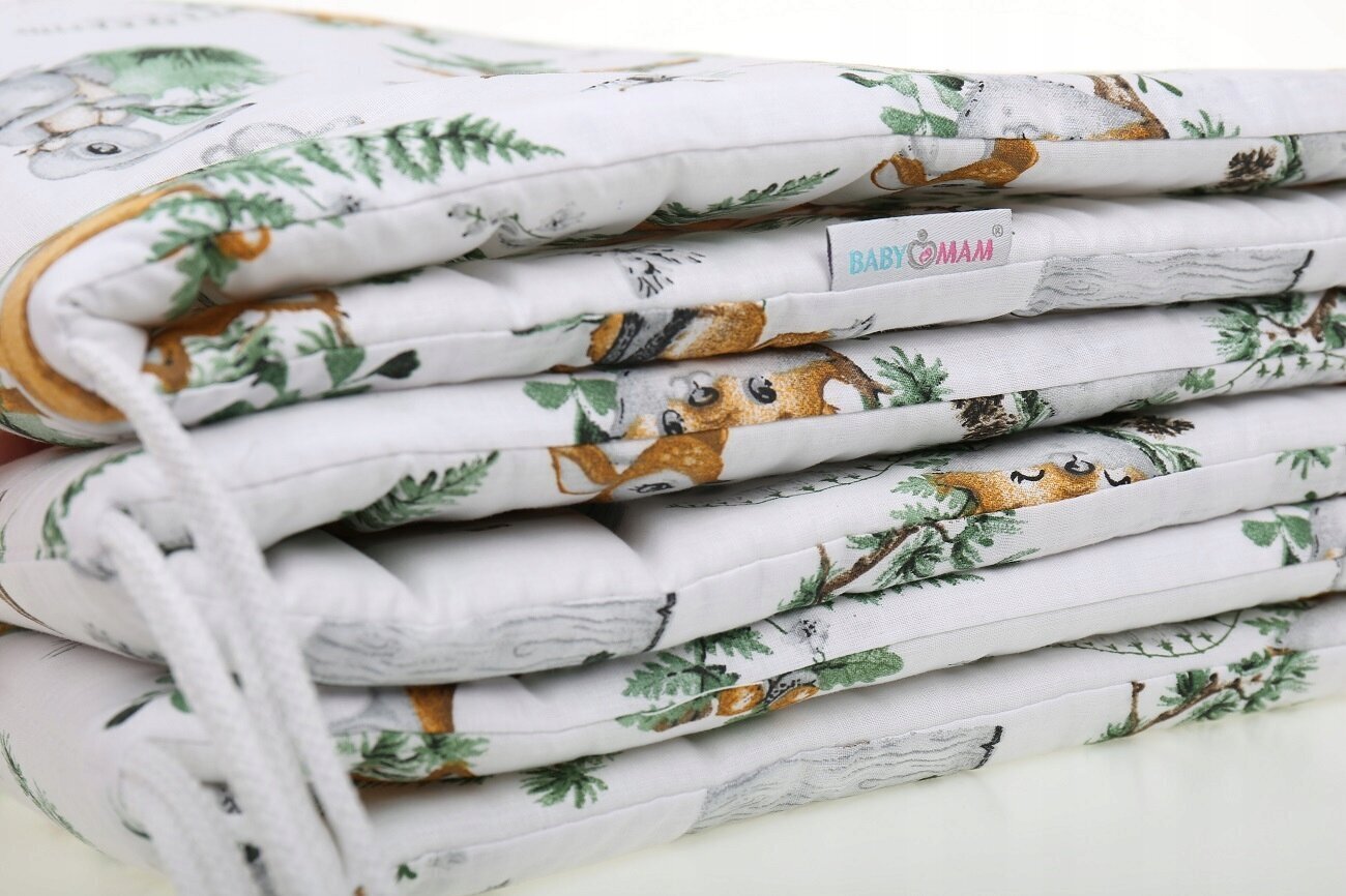 Pehmeä sängynpäällinen Babymam Forest, 360x30 cm, vihreä/ruskea hinta ja tiedot | Lasten turvallisuus | hobbyhall.fi