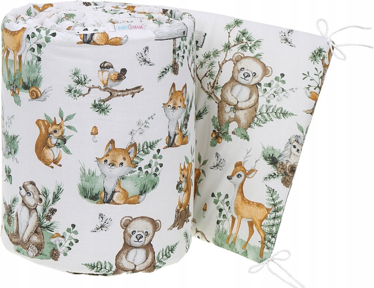 Pehmeä sängynpäällinen Babymam Forest, 360x30 cm, vihreä/ruskea hinta ja tiedot | Lasten turvallisuus | hobbyhall.fi