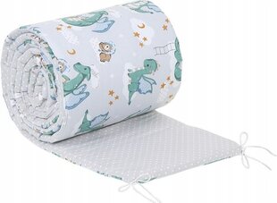 Pehmeä vauvansängyn päällinen Babymam Dragon, 180x30 cm, harmaa/vihreä hinta ja tiedot | Lasten turvallisuus | hobbyhall.fi