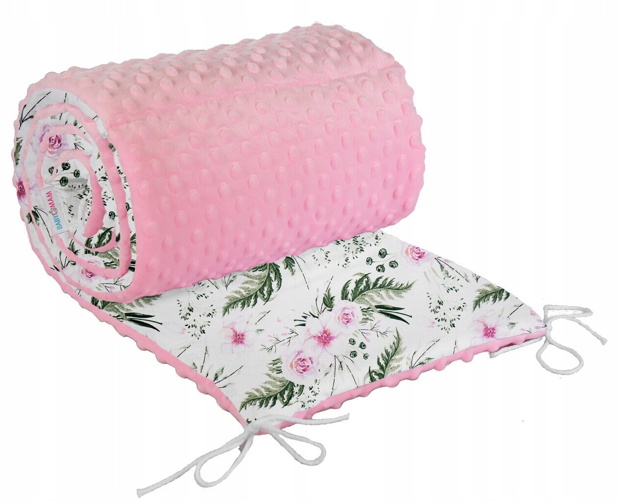 Pehmeä sängynpäällinen Babymam 180x30, pinkki/valkoinen hinta ja tiedot | Lasten turvallisuus | hobbyhall.fi