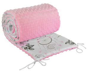 Pehmeä sängynpäällinen Babymam 180x30, pinkki/valkoinen hinta ja tiedot | Lasten turvallisuus | hobbyhall.fi