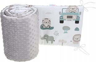 Pehmeä sängynpäällinen Babymam 180x30, harmaa/valkoinen hinta ja tiedot | Lasten turvallisuus | hobbyhall.fi