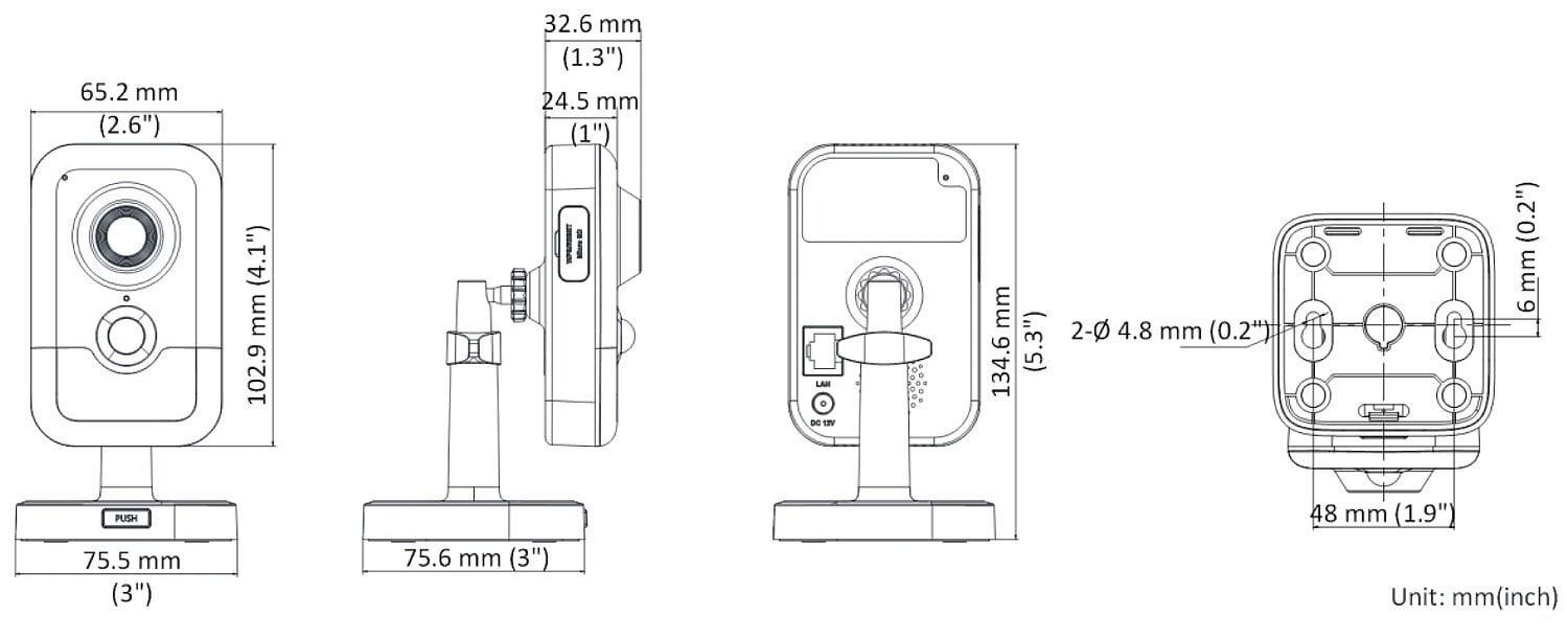 IP-KAMERA DS-2CD2421G0-IW(2,8MM)(W) Wi-Fi – 1080p Hikvision hinta ja tiedot | Valvontakamerat | hobbyhall.fi