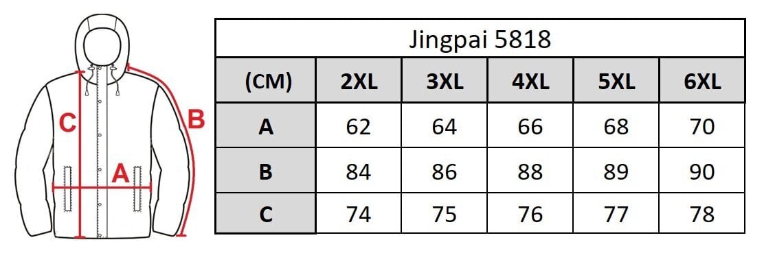 Miesten takki Jingpai 5818, musta hinta ja tiedot | Miesten ulkoilutakit | hobbyhall.fi