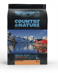 Country&Nature Oceanic White Fish Recipe koiran täysravinto, 3 kg hinta ja tiedot | Koiran kuivaruoka | hobbyhall.fi