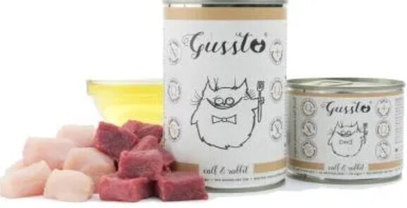 Gussto Cat Fresh kissan täysravinto vasikka kanin ja vasikanlihalla, 6x400 g hinta ja tiedot | Kissanruoka | hobbyhall.fi