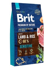 Brit Premium By Nature Sensitive Lamb lampaan kanssa, 15 kg + märkäruoka koirille lampaan kanssa, 6x400 g hinta ja tiedot | Koiran kuivaruoka | hobbyhall.fi