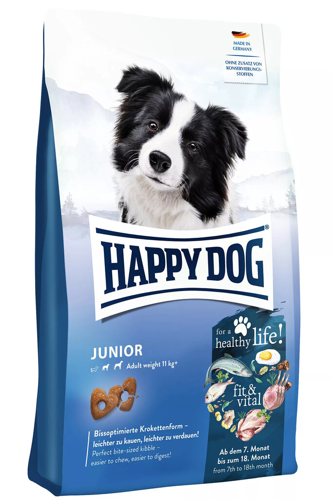 Happy Dog Fit & Vital Junior koiranruoka, 10 kg hinta ja tiedot | Koiran kuivaruoka | hobbyhall.fi