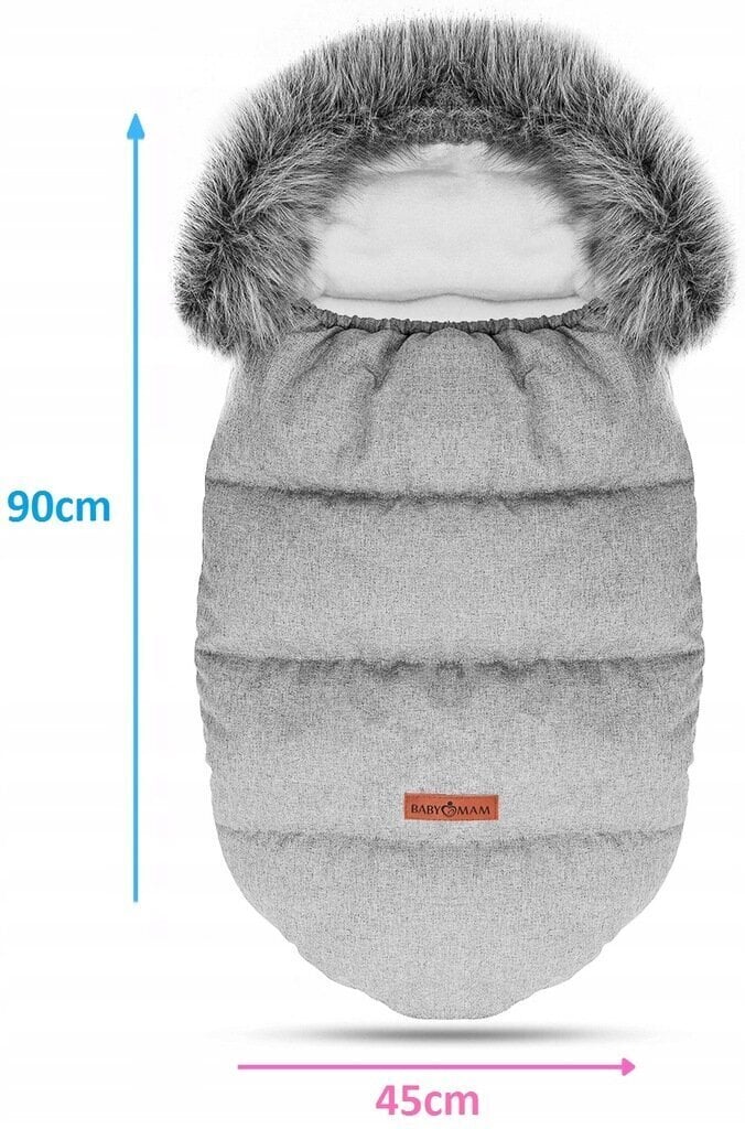 Makuupussin kirjekuori rattaille Babymam, 90x45 cm hinta ja tiedot | Vaunujen tarvikkeet | hobbyhall.fi