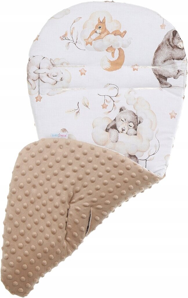 Rattaat kaksipuoleinen sisäosa Babymam, beige, 71x35 cm hinta ja tiedot | Vaunujen tarvikkeet | hobbyhall.fi