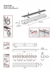 Lineaarinen viemärikanava teräsritilällä 1000x98mm hinta ja tiedot | Terassilattiat | hobbyhall.fi