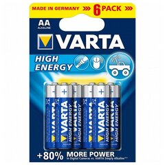 Elements Varta High Energy, 6 kpl hinta ja tiedot | Paristot | hobbyhall.fi