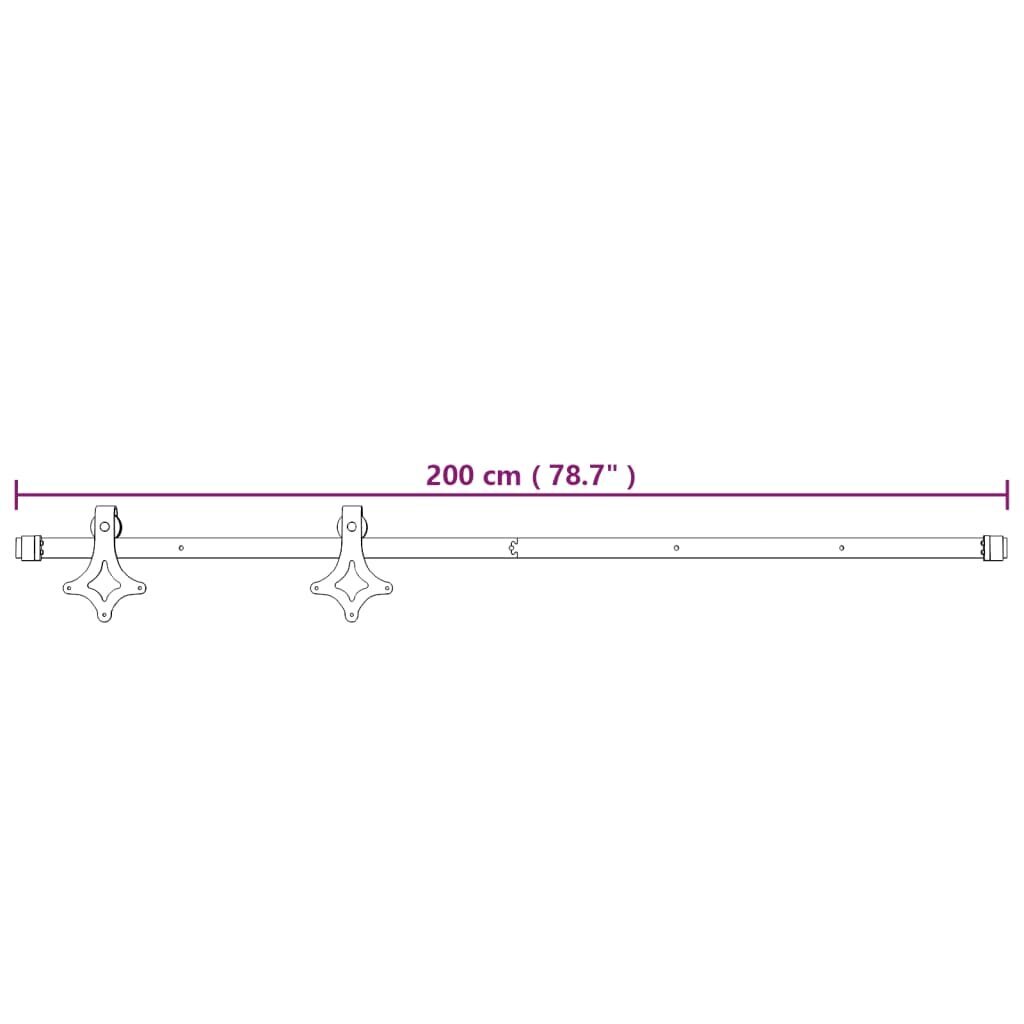 Liukuovi laitteistosarjalla, 90x210cm, massiivimäntyä hinta ja tiedot | Sisäovet | hobbyhall.fi